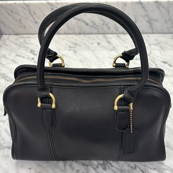 Women's Coach Vintage Beaumont Leather Satchel Bag in Black, OS - Picture 1 of 10